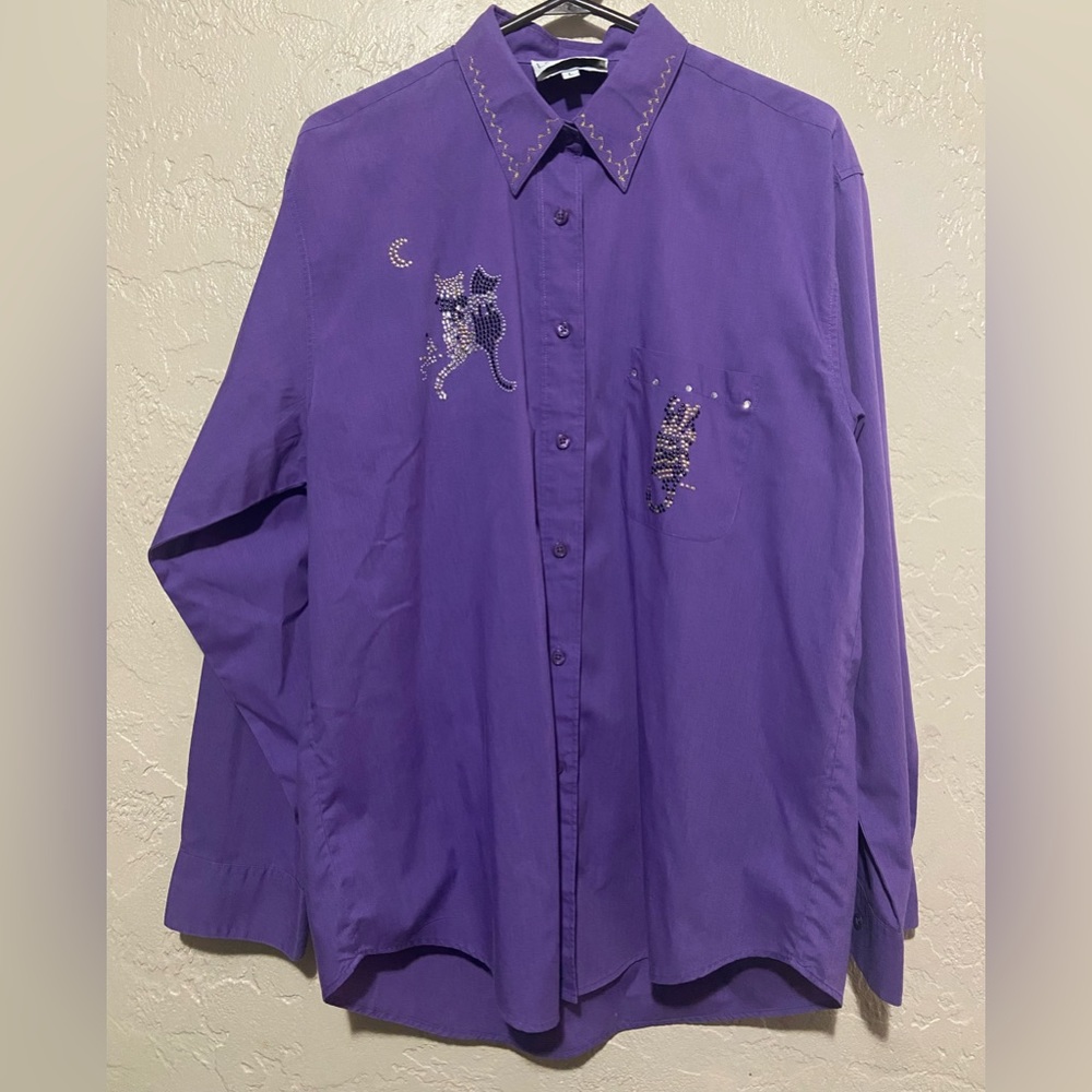 Purple Button-up Shirt size Large